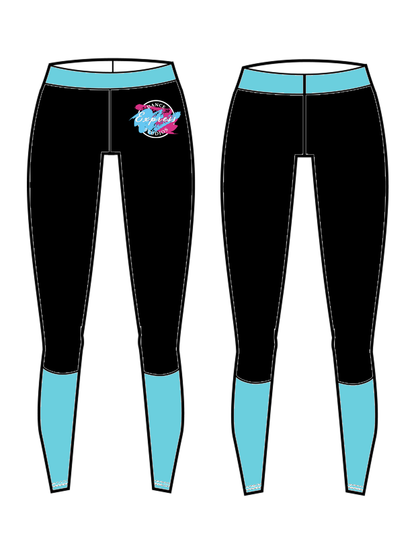 Express Dance Studios Lycra Leggings **CUSTOM MADE LYCRA 6-8 WEEK LEAD TIME**