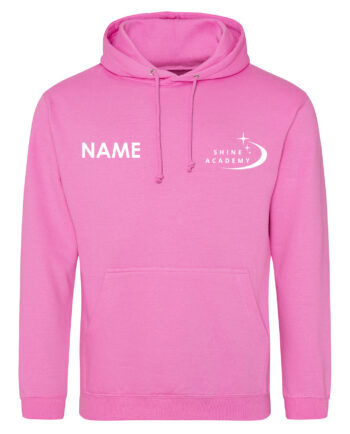 Shine Academy Pullover Pink Rhinestone Hoodie