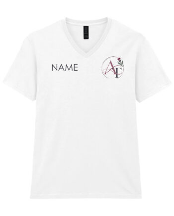Alexis Tait Line Dance Adults White V Neck T-Shirt