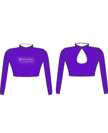 Rosettas Performance Academy Turtle Neck Crop Top **CUSTOM MADE LYCRA 6-8 WEEK LEAD TIME**
